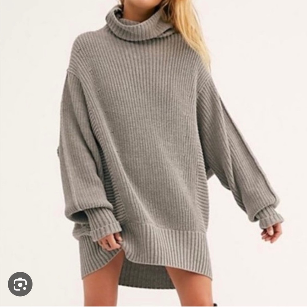 Free People Chunky Knit Oversized Sweaterdress